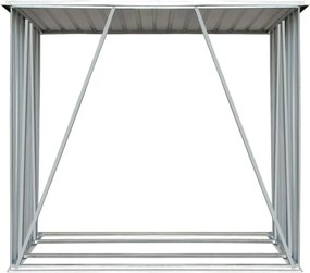 Tűzifa tároló, antracit/fehér, 163x82x160 cm, DARYL TYP 1