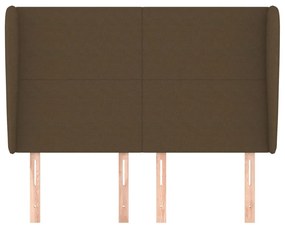 sötétbarna szövet fejtámla szárnyakkal 147 x 23 x 118/128 cm