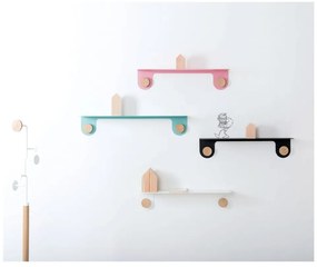 Hook zöld fali polc 2 akasztóval, hossza 70 cm - Gazzda