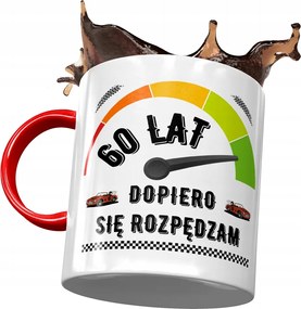 Piros Bögre Születésnapra 60 60-es 60-as Ajándék Nyomtatott Fotóval