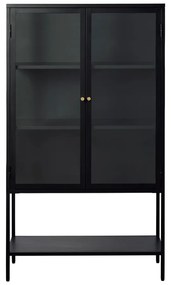 Fekete fém tálalószekrény 90x160 cm Carmel – Unique Furniture