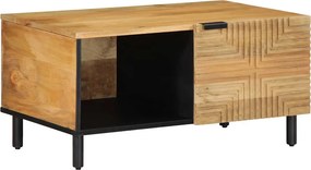 vidaXL barna tömör mangófa dohányzóasztal 80 x 50 x 40 cm