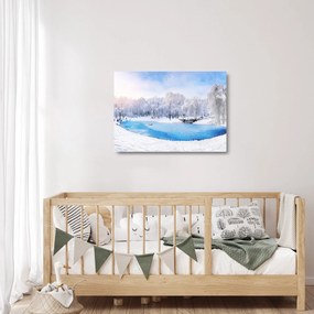 Üveg kép - Jeges tó (70x50 cm)