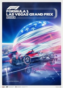 Művészeti nyomat Formula 1 - Las Vegas Grand Prix - City of Lights - 2023, Automobilist