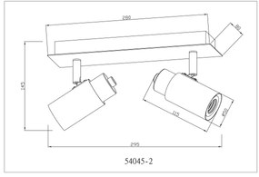 Globo 54045-2 - Spotlámpa MATTI 2xE27/40W/230V
