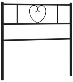 fekete fém fejtámla 107 cm