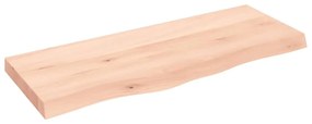 kezeletlen tömör tölgyfa fali polc 100x40x(2-6) cm