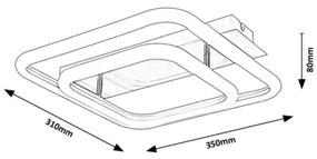 Rabalux 6996 - LED felületre szerelt mennyezeti lámpa FANDRAL LED/33W/230V