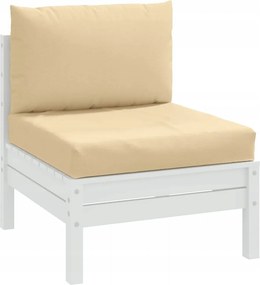 Kanapé Párnák Raklapból 2 Db Bézs Melange Szövet