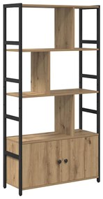 Könyvespolc kézműves tölgy 80 x 30 x 155.5 cm Faanyag