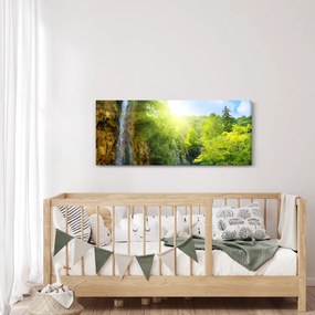 Kép - vízesések az erdőben (120x50 cm)