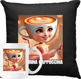 Ballerina Cappuccino kávés bögre és párna szett 2 darabos ajándék ötlet