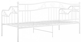 fehér fém kanapéágykeret 90 x 200 cm
