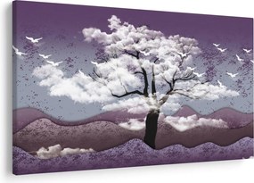 Kép - Fa a felhőkben (90x60 cm)