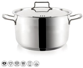 Indukciós tűzhelyhez alkalmas rozsdamentes acél edény 9,5 l Anett – Orion