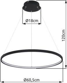 Globo 67192-29B - LED Csillár zsinóron RALPH LED/29W/230V