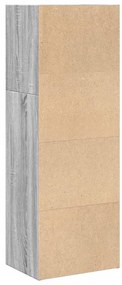 szürke sonoma színű szerelt fa könyvespolc 40 x 30 x 114 cm