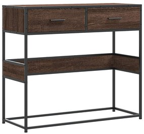 barna tölgyszínű szerelt fa tálalóasztal 90x35x80 cm