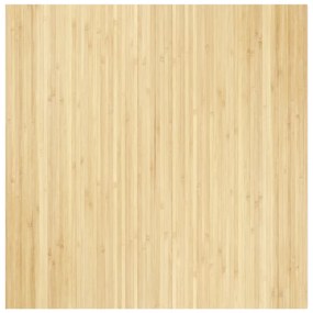 négyszögletű világos természetes bambusz szőnyeg 100 x 100 cm