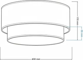 BRILAGI - LED mennyezeti lámpa BOHO ECO 1xE27/10W/230V, Ø 40 cm, barna/krémszínű