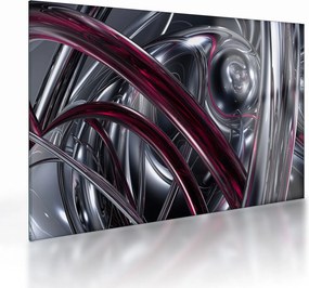 Szürke absztrakció kép (üvegen) (70x50 cm)