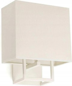 Faro Vesper fehér fali lámpa, geometrikus minta, E14, textil ernyő