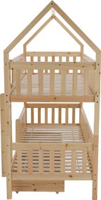 Montessori emeletes ágy, természetes, VENITA TYP 2