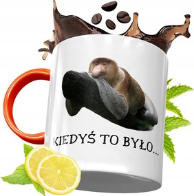 Narancssárga Bögre Vicces Janusz Hordozó Ajándék fényképes nyomtatással