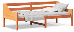 kanapéágy ágy matrac viaszbarna 100x200 cm tömör fa fenyőfa