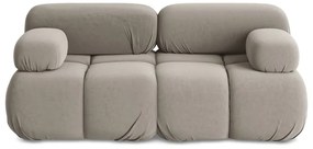 Bézs bársony moduláris kanapé 190 cm Lokua – Makamii