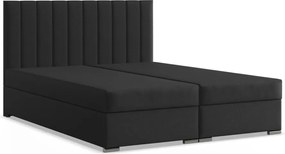 Agen ágy, szövet, 160 x 200, ágyneműtartóval, fekete