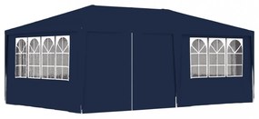 kék rendezvénysátor oldalfalakkal 4 x 6 m 90 g/m²