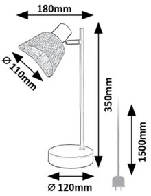 Rabalux 74018 - Asztali lámpa FARELIA 1xE14/10W/230V