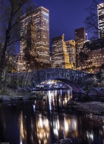 Poszter 20,5x28,4cm Esti kilátás a New York-i Central Parkra, Assaf Fra