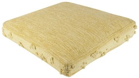 Sárga pamut padlópárna 60 x 12 cm CLONE Beliani