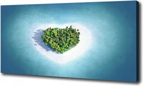 Vászonkép Sziget szív alakú 100x70cm