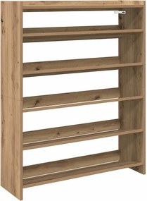 vidaXL kézműves tölgy színű szerelt fa cipősszekrény 80x25x100 cm