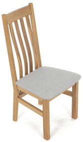 Natúr Tömörfa Étkezőszék, Ezüst Üléssel. C-2100 SIL2