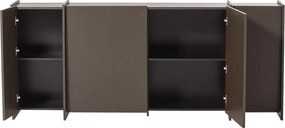 Sötétbarna komód kőrisfa dekorral 200x85x44 cm Brock – WOOOD