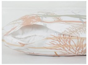 Fehér-terrakotta színű egyszemélyes krepp ágyneműhuzat 140x200 cm Caraway – B.E.S.