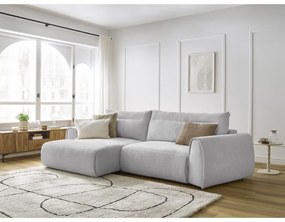 Világosszürke sarokkanapé Aden – Bobochic Paris