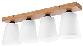 Felületre szerelhető csillár LULA 4xE27/60W/230V tölgy