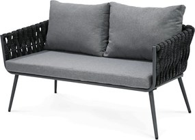 Kerti bútor garnitúra, fém, szürke, AZS-1604 GREY
