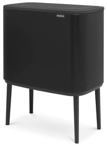 Matt fekete acél érintésre nyíló szelektív szemetes 34 l Bo Touch Bin – Brabantia