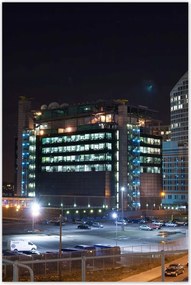 Poszterek 80x120 Éjszaka Kilátás a felhőkarcolókra