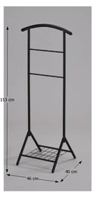 Fogas, fekete fém, DEON