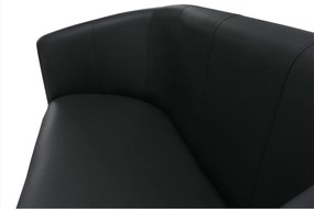 Klub duplafotel, fekete textilbőr, CUBA