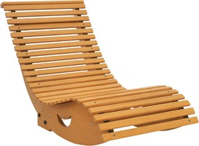 Outsunny Ringató Szék, Fa Ringató, Kerti Fekvőágy, Ergonomikus Hinta Szék S-Formával, Dőlésszabályozás, 120 kg Terhelhetőség, Balkonra, Teraszra, Teak