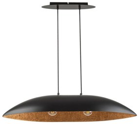 Csillár zsinóron GONDOLA 2xE27/60W/230V fekete/réz