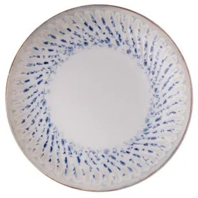 24 darabos étkészlet, kék/bézs, porcelán